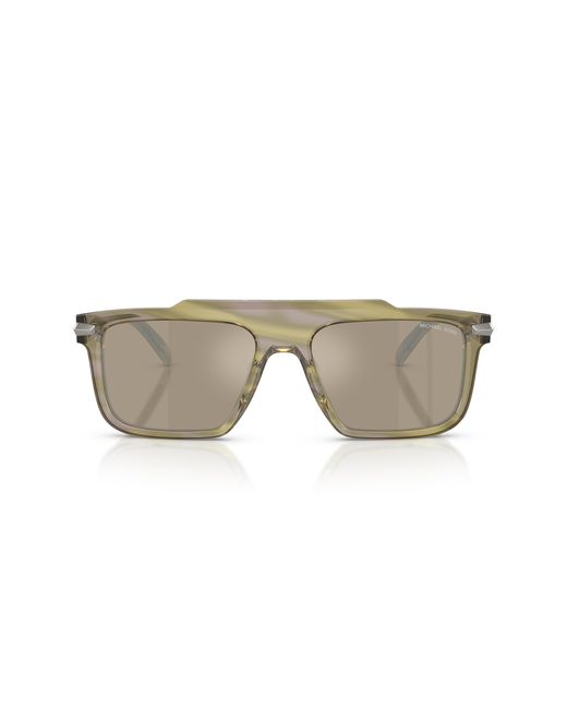 Michael Kors Black Mk2278U Boston 40407I Sunglasses Acetate Squared Normal Mirrored for men
