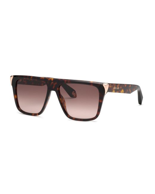 Roberto Cavalli Black Src094M 743 Sunglasses Acetate Squared Normal Shaded
