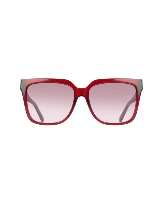 Ferragamo Black Sf2109S 655 Sunglasses Acetate Bordeaux Squared Normal
