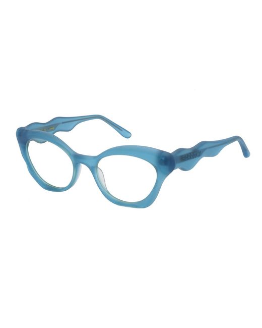 Barrow Blue Vba010 Liquid 09Lz Optical Frames Acetate Butterfly Normal