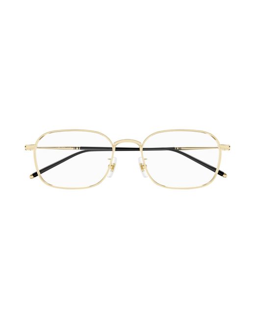 Montblanc Black Mb0414Oa 003 Optical Frames Titanium Transparent Squared for men
