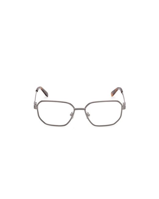 Guess Black Gu50240 002 Optical Frames Metal Geometric Normal for men