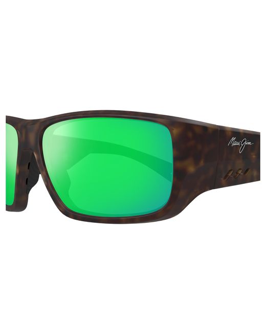 Maui Jim Green Mj0664Sa 004 Sunglasses Injected Squared for men