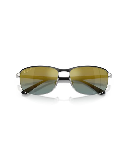 Ray-Ban Black Rb3671 Polarized+ Lenses Sunglasses Frame Gold Lenses Polarized