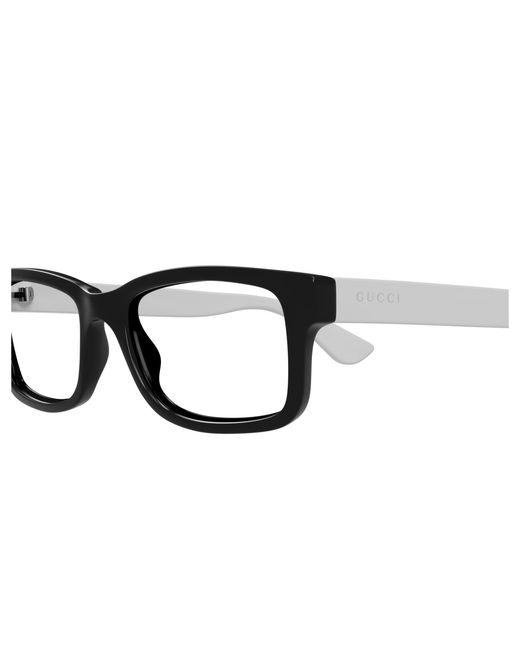Gucci Black Gg1717O 005 Optical Frames Injected Transparent Squared for men