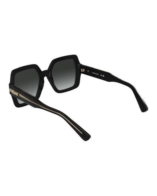 Longchamp Black Lo790S 001 Sunglasses Acetate Squared Normal