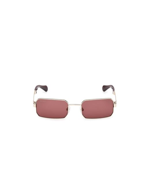 MAX&Co. Black Mo0140 32S Sunglasses Metal Bordeaux Squared Normal