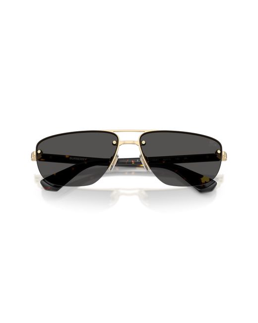 Burberry Black Be3164 110987 Sunglasses Metal Geometric Normal for men
