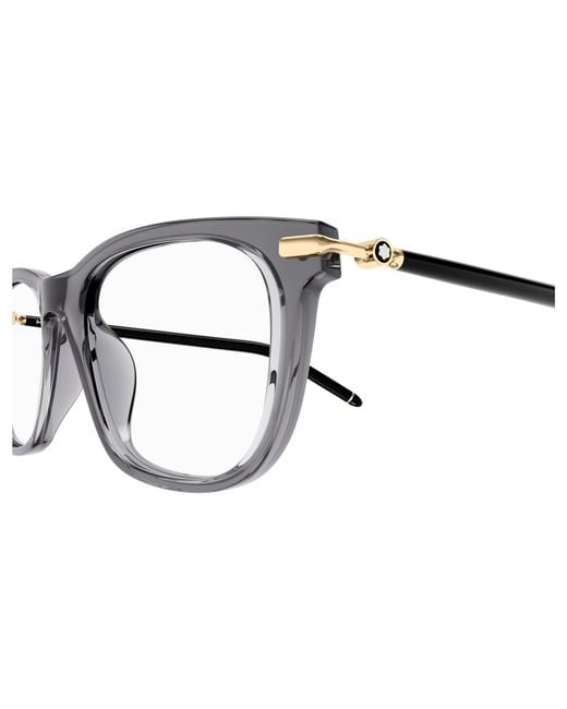 Montblanc Black Mb0275Oa 005 Optical Frames Acetate Squared for men