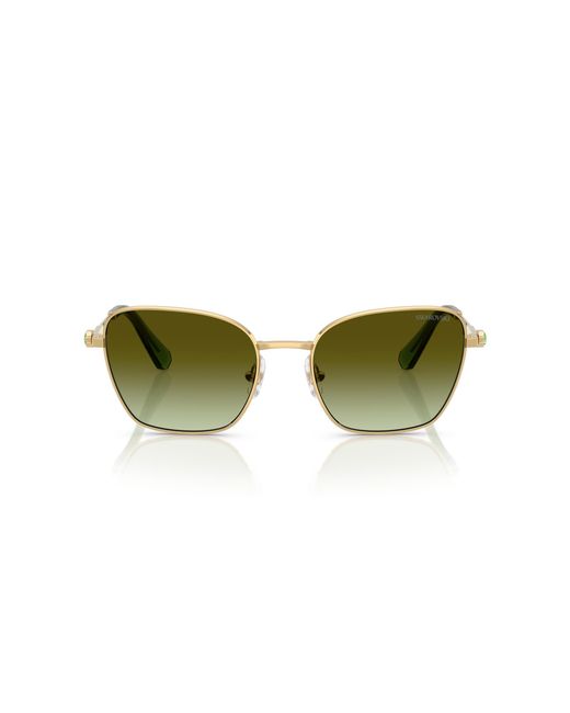 Swarovski Green Sk7029 4004E8 Sunglasses Metal Pilot Normal Shaded