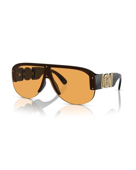 Versace Black Ve4391 Gb1/7 Sunglasses Nylon Geometric Normal for men