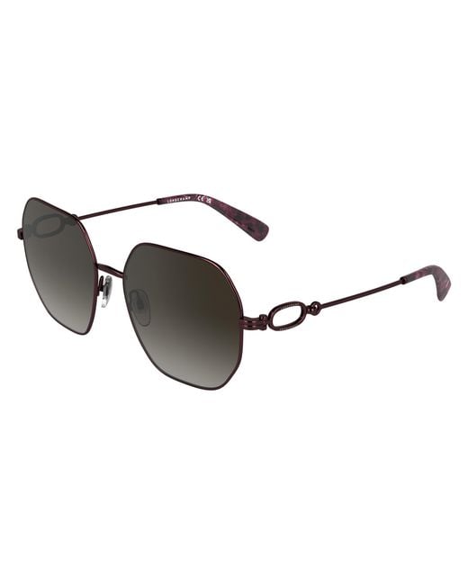 Longchamp Black Lo187S 601 Sunglasses Metal Squared Normal