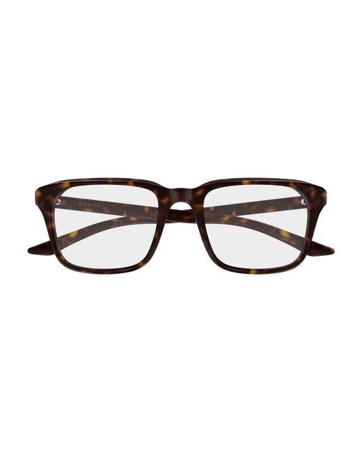 Gucci Black Gg2081O 006 Optical Frames Acetate Transparent Squared for men