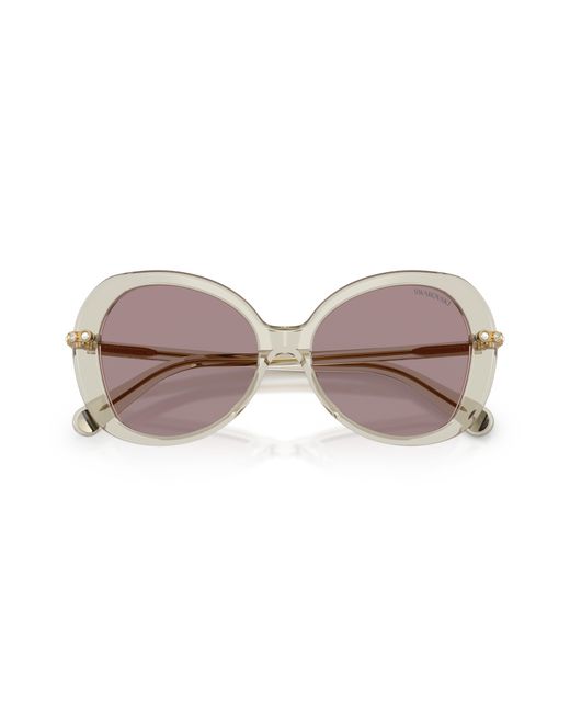 Swarovski Black Sk6059 3003La Sunglasses Acetate Butterfly Normal