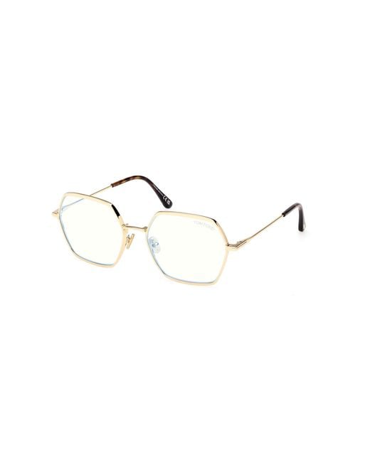 Tom Ford Black Ft6050-B 030 Optical Frames Metal Geometric Normal