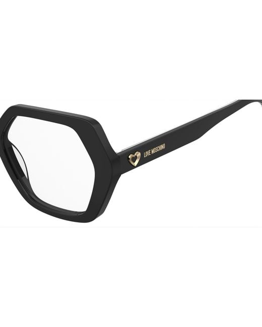Moschino Black Mol689 807 Optical Frames Acetate Squared Normal