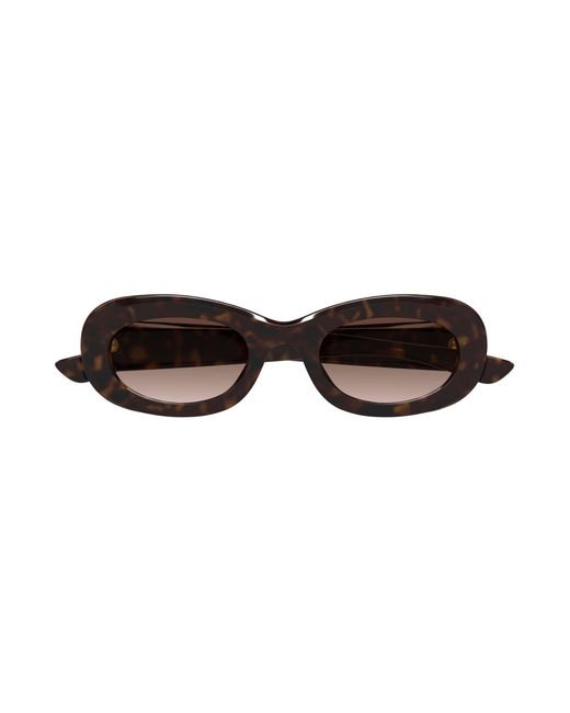 McQueen Black Am0527S 002 Sunglasses Acetate Round