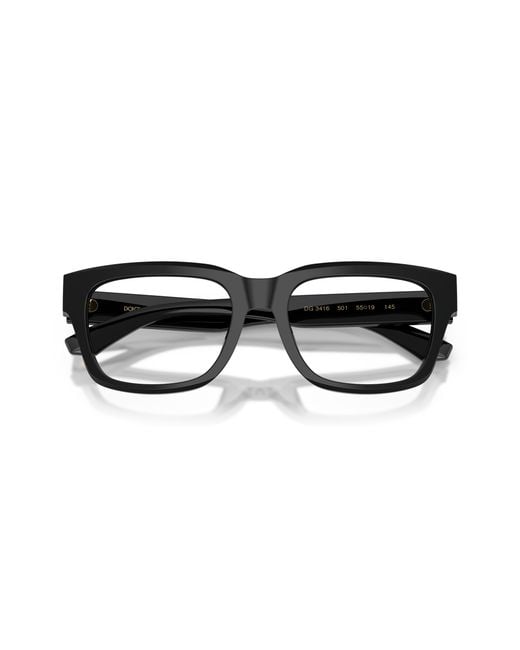 Dolce & Gabbana Black Dg3416 501 Optical Frames Acetate Squared Normal for men
