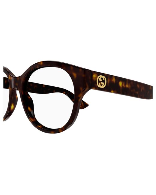 Gucci Black Gg1580O 002 Optical Frames Injected Transparent Round
