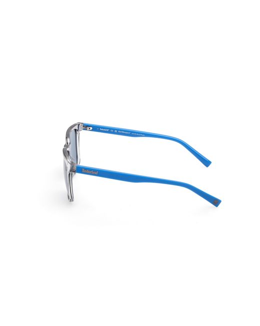 Timberland Blue Tb00047 20D Sunglasses Injected Smoke Squared Polarized