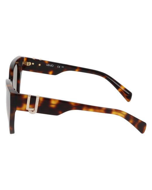 Liu Jo Black Lj814Sr 240 Sunglasses Acetate Marrone Cat Eye Normal