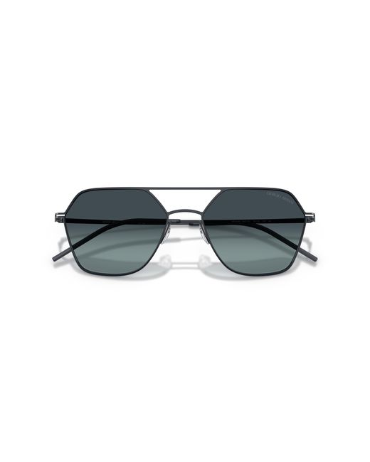 Giorgio Armani Black Ar6185 343719 Sunglasses Metal Squared Normal Nuanced for men