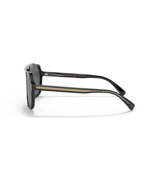 Dolce & Gabbana Black Dg4388 501/87 Sunglasses Plastic Pilot Normal for men