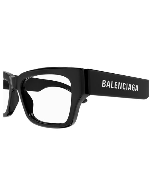 Balenciaga Black Bb0376O 001 Optical Frames Acetate Transparent Squared for men
