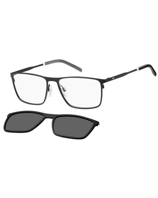 Tommy Hilfiger White Th 1803/Cs 003/M9 Sunglasses Steel Squared Polarized Clip-On for men