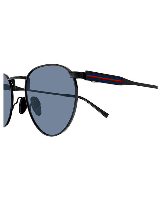 Gucci Black Gg1875S 004 Sunglasses Metal Round for men