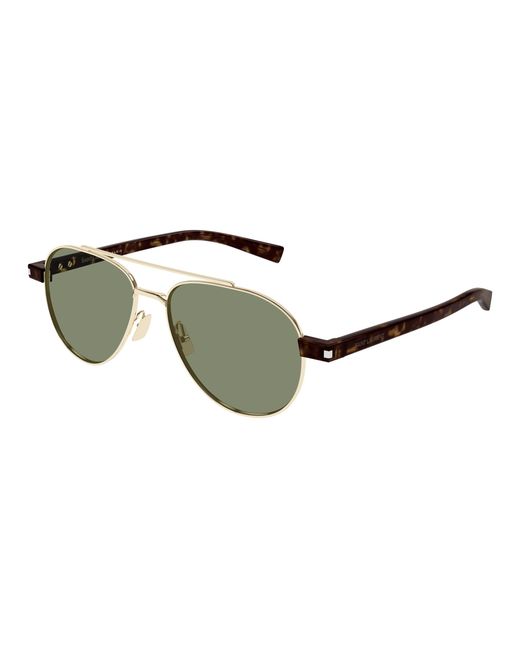 Saint Laurent Black Sl 843 003 Sunglasses Metal Round for men