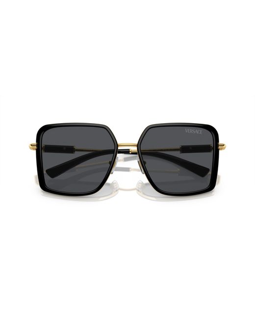 Versace Black Ve2261 100287 Sunglasses Metal Squared Normal