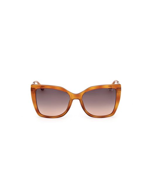 Guess Black Gu00266 53F Sunglasses Injected Squared Normal