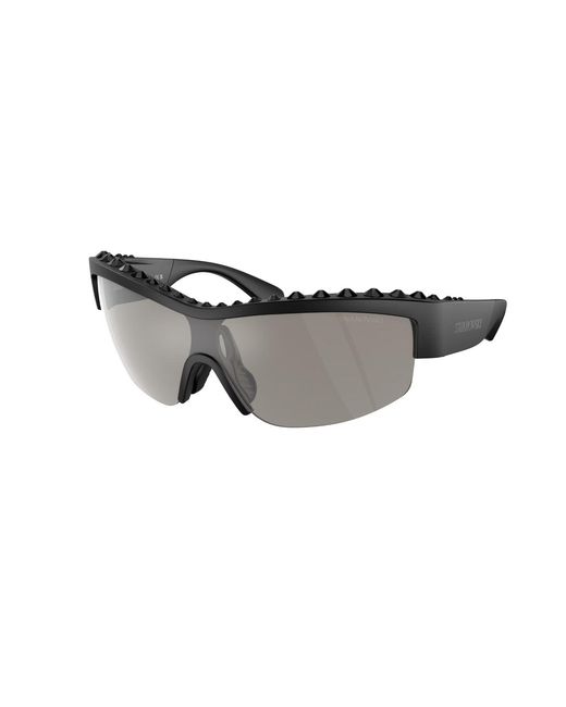 Swarovski Black Sk6014 10016G Sunglasses Injected Geometric Mirrored Mirror