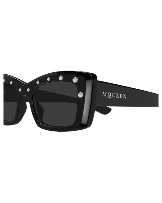 McQueen Black Am0526S 005 Sunglasses Acetate Squared