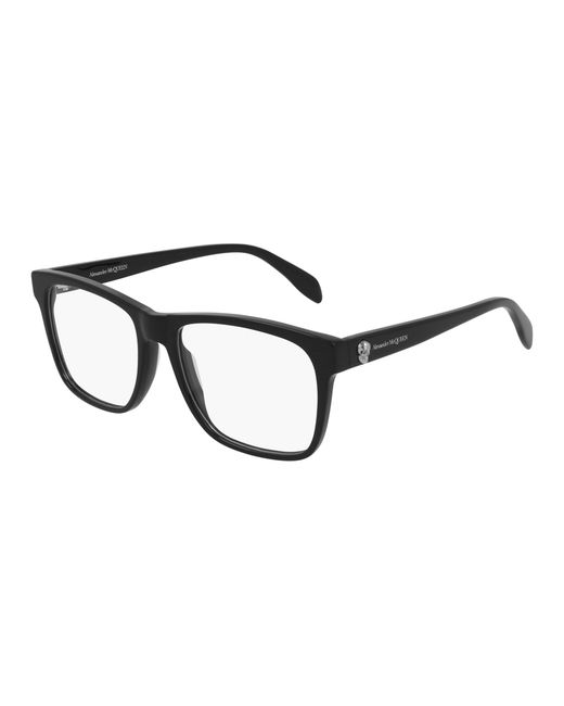 McQueen Black Am0282O 001 Optical Frames Acetate Squared for men