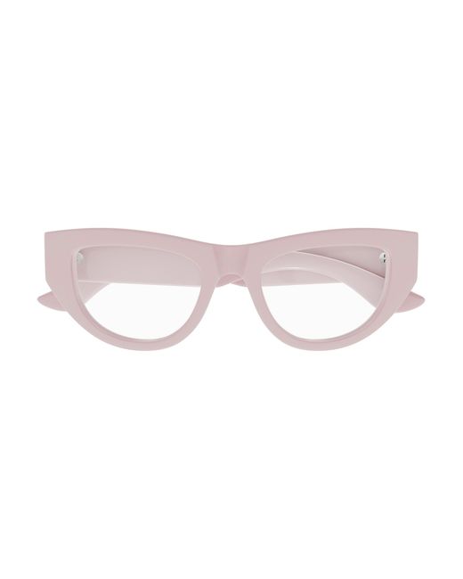 McQueen Black Am0512O 003 Optical Frames Acetate Transparent Cat Eye