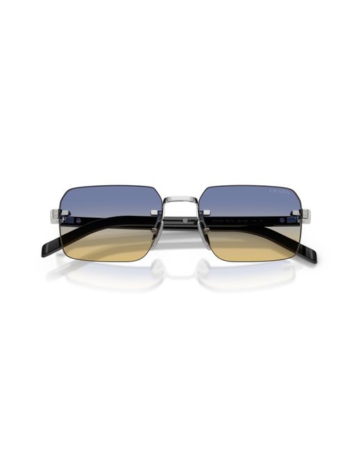 Prada Black Pr D55S 1Bc50E Sunglasses Metal Squared Normal for men