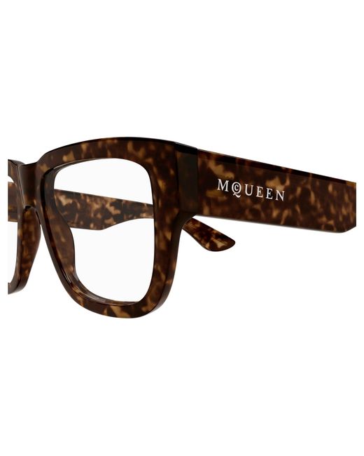 McQueen Black Am0510O 002 Optical Frames Acetate Transparent Squared