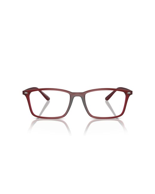 Emporio Armani Black Ea3237 6109 Optical Frames Injected Transparent Squared Normal for men