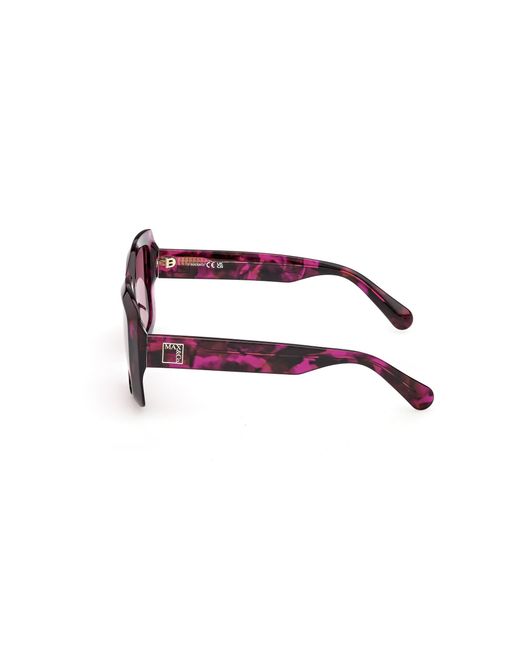 MAX&Co. Black Mo0153 55Y Sunglasses Acetate Squared Normal