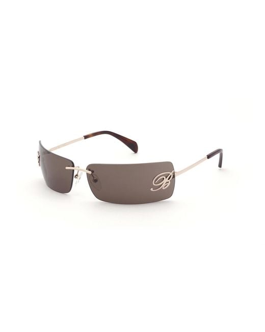 Blumarine Black Sbm238 08Fc Sunglasses Metal Squared Normal