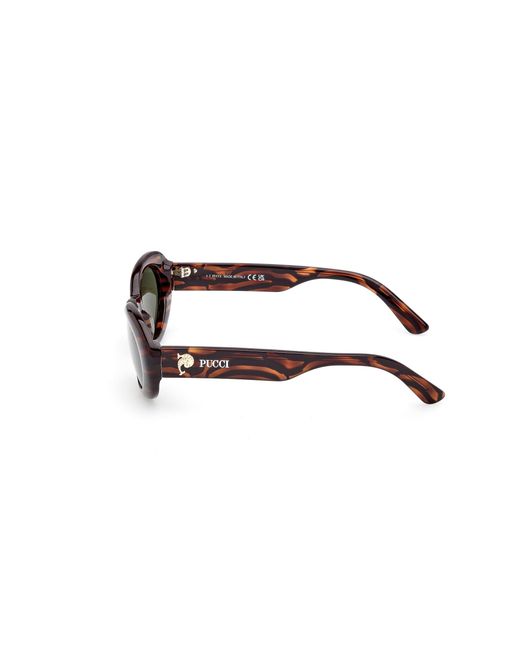 Emilio Pucci Black Ep0234 56N Sunglasses Acetate Round Normal
