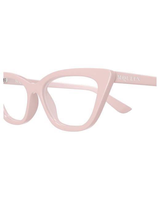 McQueen Black Am0560O 004 Optical Frames Acetate Transparent Cat Eye