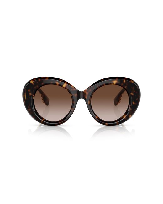 Burberry Black Be4370U 300213 Sunglasses Plastic Round Shaded