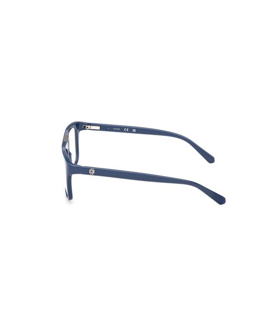 Guess Black Gu50328 090 Optical Frames Acetate Squared Normal for men