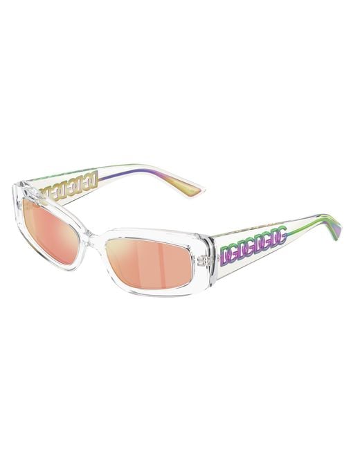 Dolce & Gabbana Black Dg4445 31336Q Sunglasses Acetate Cat Eye Normal Mirror