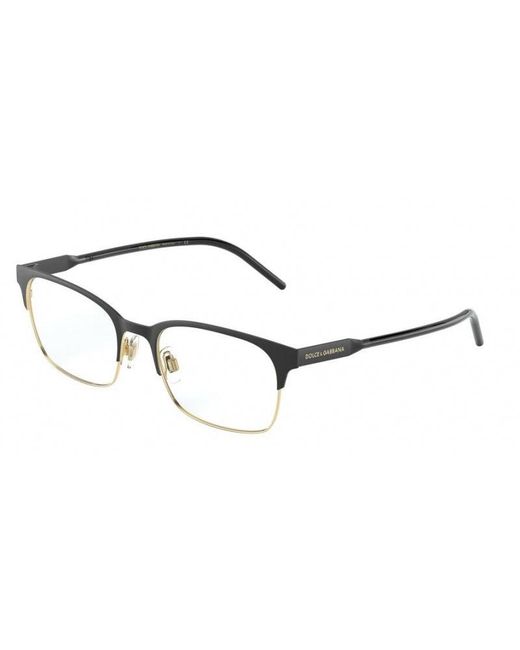 Dolce & Gabbana Black Dg1330 1268 Optical Frames Metal Squared for men