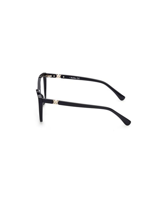 Max Mara Black Mm5036 001 Optical Frames Acetate Squared Normal