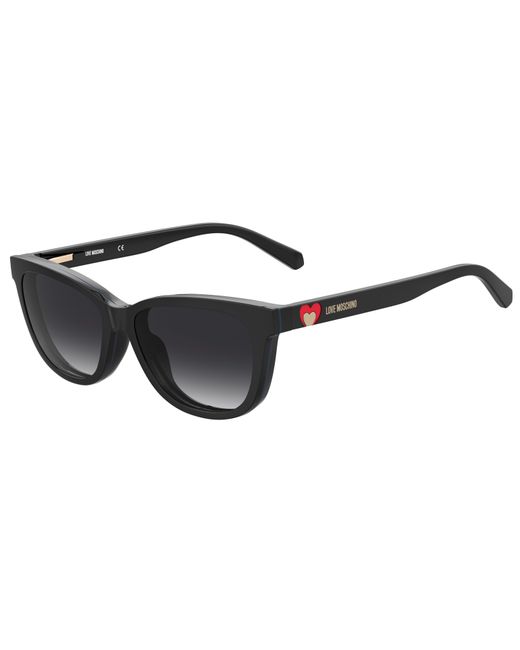 Moschino Black Mol052/Cs 807/9O Sunglasses Plastic Cat Eye Clip-On
